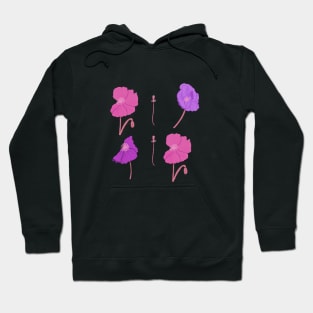 Poppy flowers in pink Hoodie